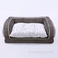 Faux bonthond verwijderbare sofa rechthoekig bolster bed